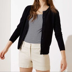 tan cotton loft shorts